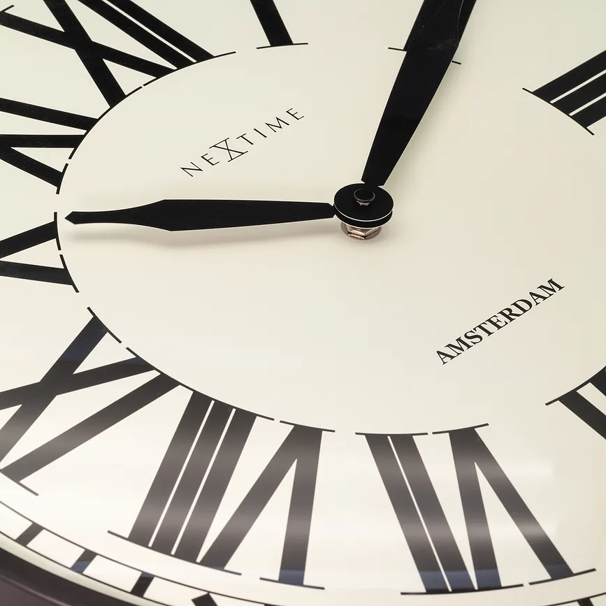 Настенные часы NeXtime New Amsterdam, металл, 40 см, белые