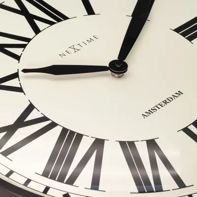 Настенные часы NeXtime New Amsterdam, металл, 40 см, белые