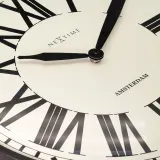 Настенные часы NeXtime New Amsterdam, металл, 40 см, белые — фото 1