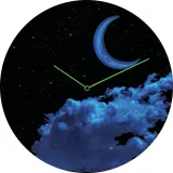 Настенные часы NeXtime New Moon Dome, стекло, 35 см, синие — фото 1