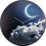 Настенные часы NeXtime New Moon Dome, стекло, 35 см, синие — фото 3