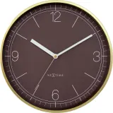 Настенные часы NeXtime Nova, алюминий, 30 см, коричневые — фото 1