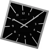 Настенные часы NeXtime Off Balance, стекло, 30 см, чёрные — фото 1