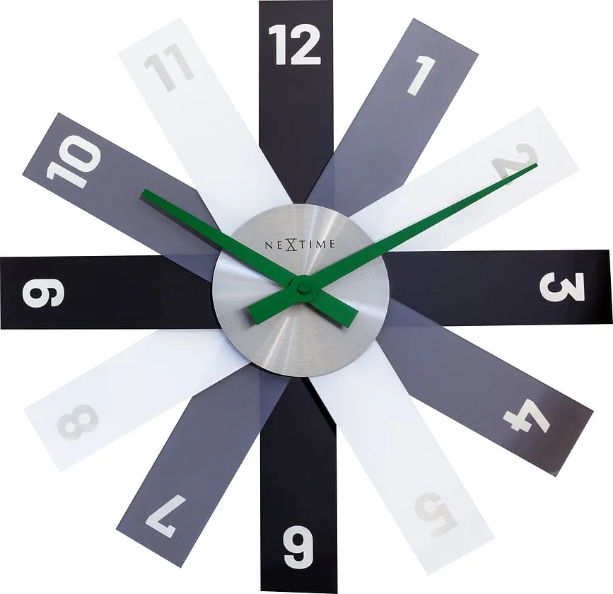 Настенные часы NeXtime Plexi, пластик, 40 см, разноцветные