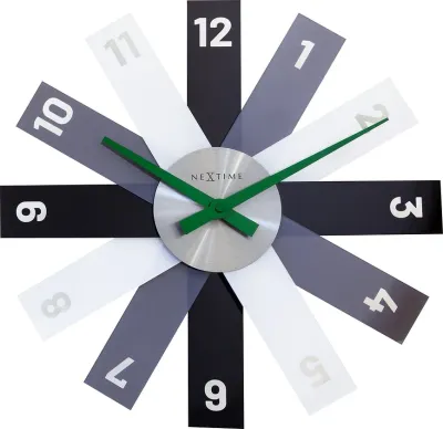 Настенные часы NeXtime Plexi, пластик, 40 см, разноцветные