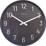 Настенные часы NeXtime Precious, дерево, 50 см, чёрные — фото 1