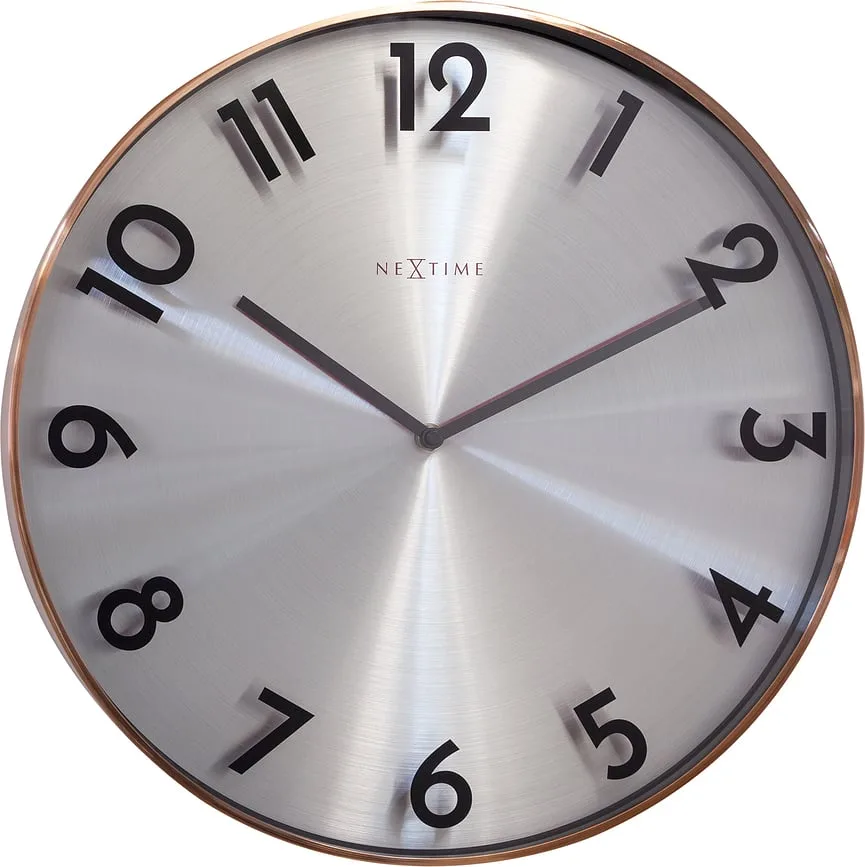 Настенные часы NeXtime Reflection, металл, 40 см, белые