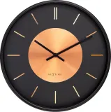 Настенные часы NeXtime Retro II, алюминий, 25 см, чёрные — фото 1