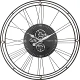 Настенные часы NeXtime Roman Gear Clock, металл, 90,5 см, чёрные — фото 1