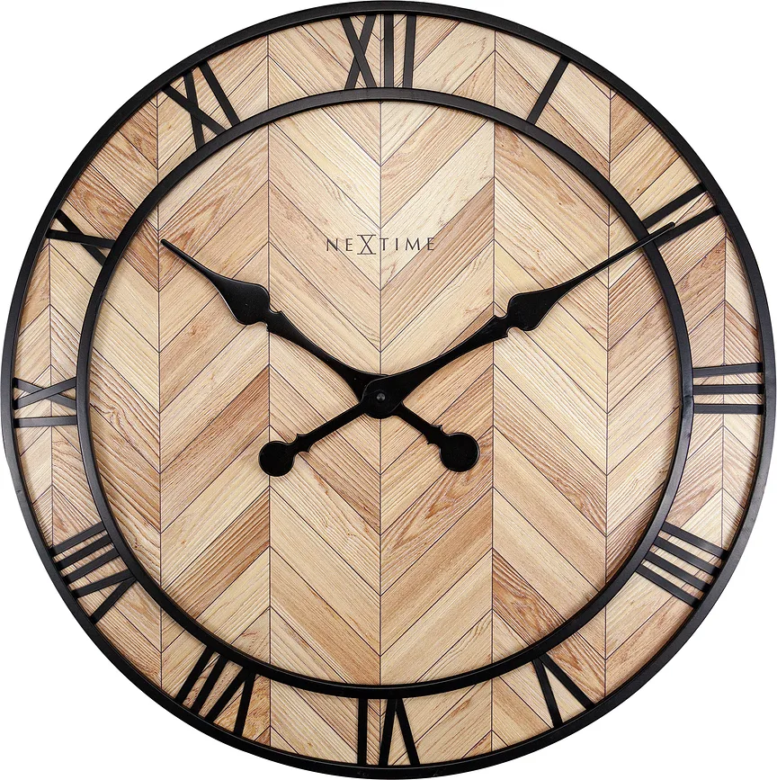 Настенные часы NeXtime Roman Vintage, дерево, 58 см