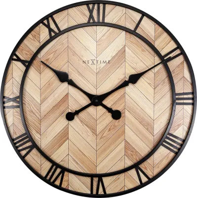 Настенные часы NeXtime Roman Vintage, дерево, 58 см