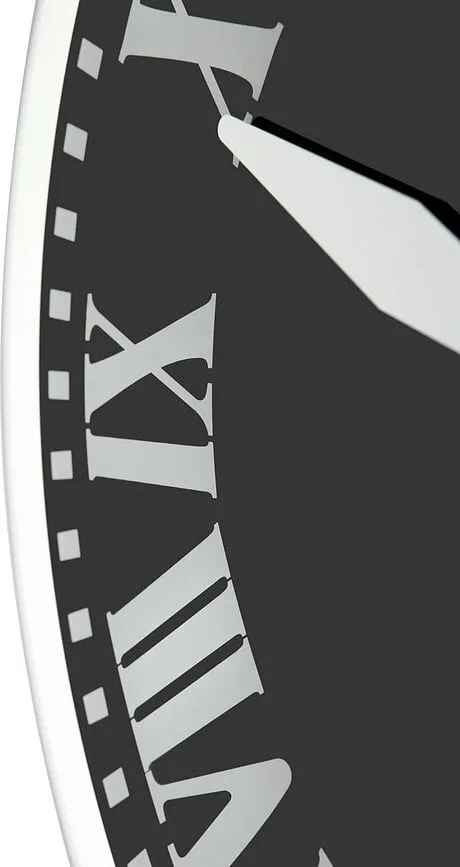 Настенные часы NeXtime Romana, стекло, 30 см, чёрные