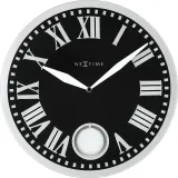 Настенные часы NeXtime Romana, стекло, 30 см, чёрные — фото 3