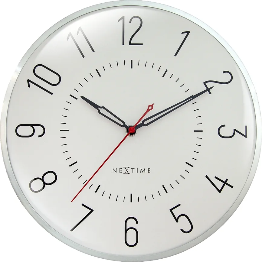 Настенные часы NeXtime Rotterdam, алюминий, 30,5 см, белые