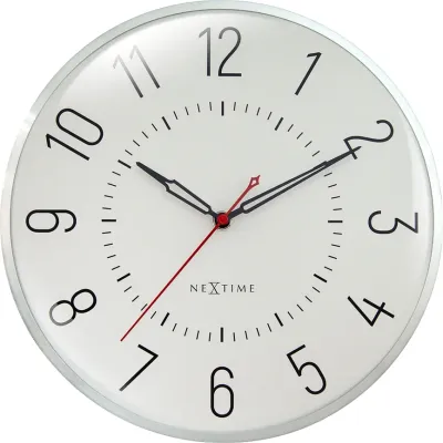 Настенные часы NeXtime Rotterdam, алюминий, 30,5 см, белые