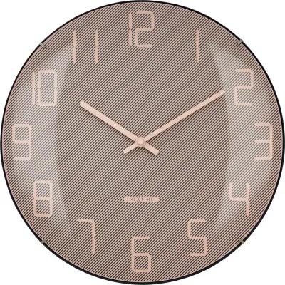 Настенные часы NeXtime Shade, стекло, 35 см, розовые