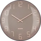Настенные часы NeXtime Shade, стекло, 35 см, розовые — фото 1