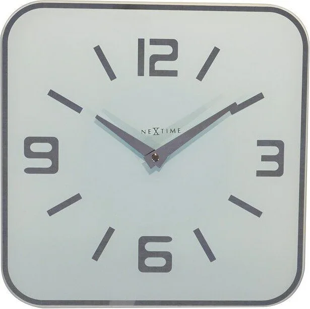 Настенные часы NeXtime Shoko, стекло, 43 43 см, белые