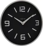 Настенные часы NeXtime Shuwan, стекло, 43 см, чёрные — фото 1