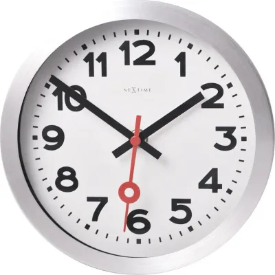 Настенные часы NeXtime Station, алюминий, 19 см · арт. fabr 3998AR