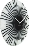 Настенные часы NeXtime Sticks black, стекло, 43 см, чёрные — фото 1
