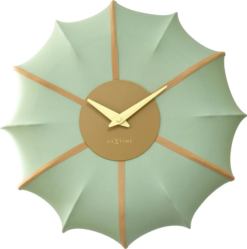 Настенные часы NeXtime Ultimo, металл, 50 см, зелёные