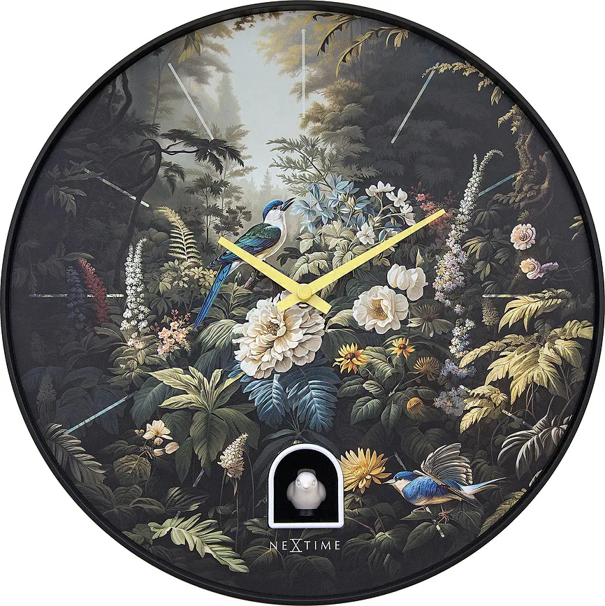 Настенные часы NeXtime Vanity Cuckoo, пластик АБС, 30 см, разноцветные