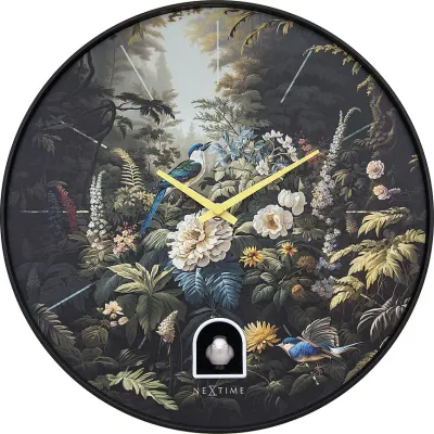Настенные часы NeXtime Vanity Cuckoo, пластик АБС, 30 см, разноцветные