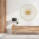 Настенные часы NeXtime Vasco Round, металл, 80 см, золотистые — фото 3
