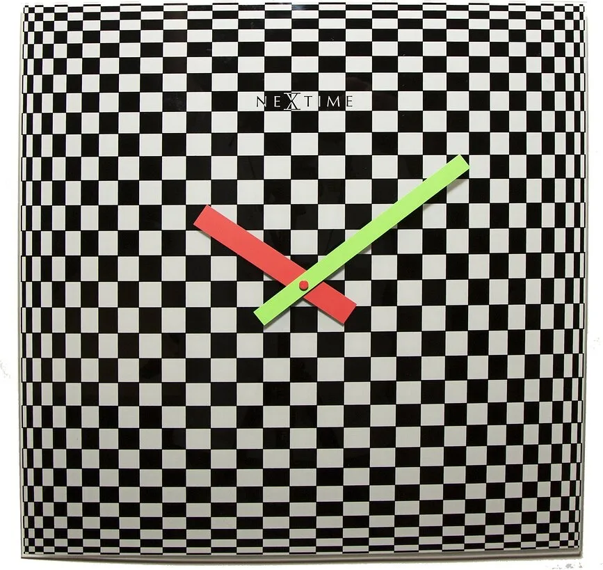 Настенные часы NeXtime Victor, стекло, 30 см, разноцветные
