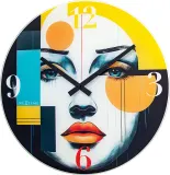Настенные часы NeXtime Vogue, стекло, 43 см, разноцветные — фото 1