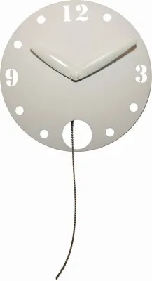 Настенные часы NeXtime Waggle, пластик, 29 см, белые