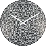Настенные часы NeXtime Waves, пластик, 39,5 см, чёрные — фото 2