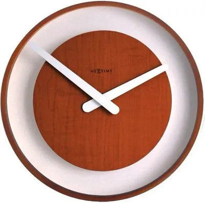Настенные часы NeXtime Wood Loop, дерево, 30 см