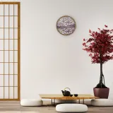 Настенные часы NeXtime Yogi, дерево, 40 см, фиолетовые — фото 8