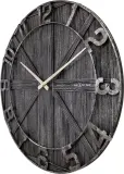 Настенные часы NeXtime York, дерево, 50 см, чёрные — фото 1