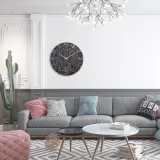 Настенные часы NeXtime York, дерево, 50 см, чёрные — фото 3