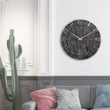 Настенные часы NeXtime York, дерево, 50 см, чёрные — фото 5