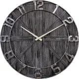 Настенные часы NeXtime York, дерево, 50 см, чёрные — фото 6
