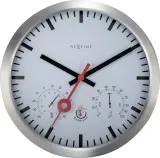 Настенные часы NeXtime, алюминий, 35 см, серебристые — фото 1