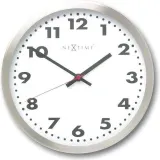 Настенные часы NeXtime, нержавеющая сталь, 26 см, белые — фото 1