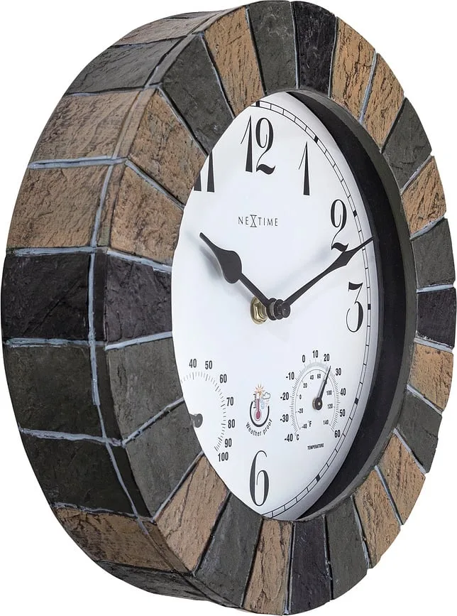 Настенные часы NeXtime, пластик, 26 см, разноцветные