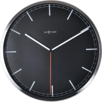 Настенные часы nextime company, алюминий, чёрные · арт. fabr 3121st