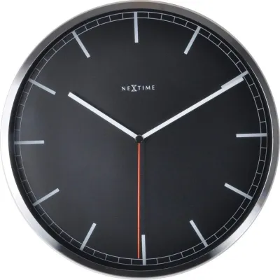 Настенные часы nextime company, алюминий, чёрные · арт. fabr 3071zw