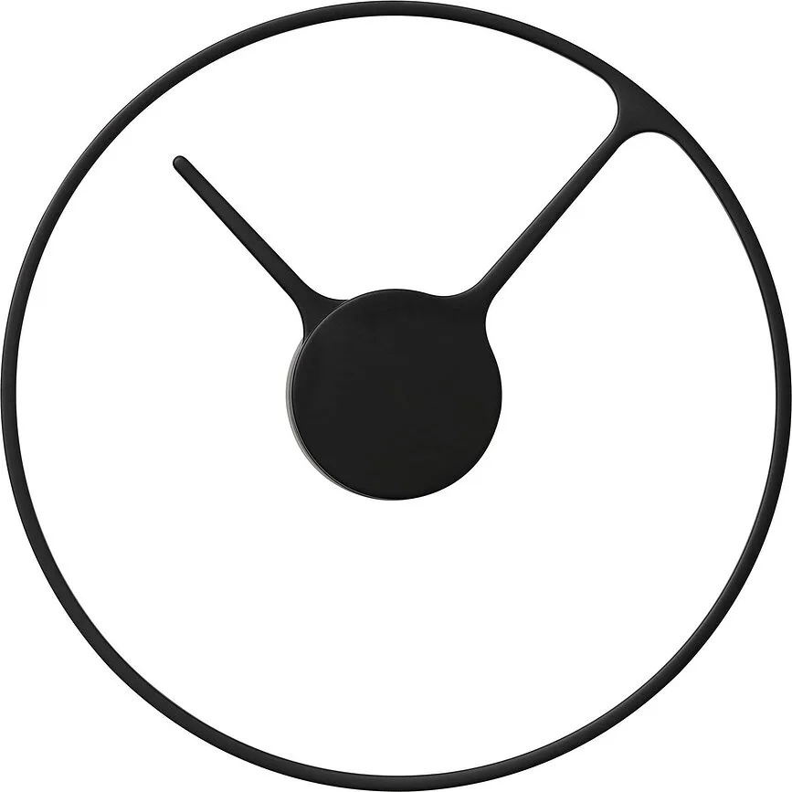 Настенные часы Stelton, алюминий, 30 см, чёрные