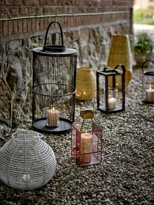 Подсвечник Bloomingville Drew, стекло, 34 см, розовый
