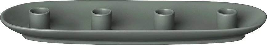 Подсвечник Blomus 4 klasyczne swiece Vela owalny, керамика, 3 см, зелёный