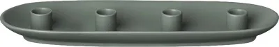 Подсвечник Blomus 4 klasyczne swiece Vela owalny, керамика, 3 см, зелёный