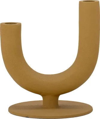 Подсвечник Bloomingville Deena, алюминий, 19 17,5 см, жёлтый