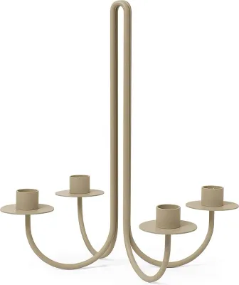 Подсвечник Ferm Living Sway, металл, 30,2 см, бежевый